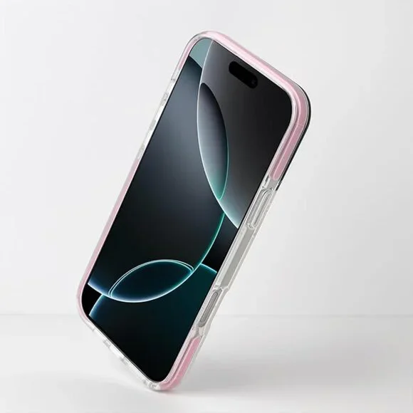 Iphone 16 Pro Pro Max Pink Flower Aesthetic Shockproof Cute Clear Flower Case - Picture 4 of 4